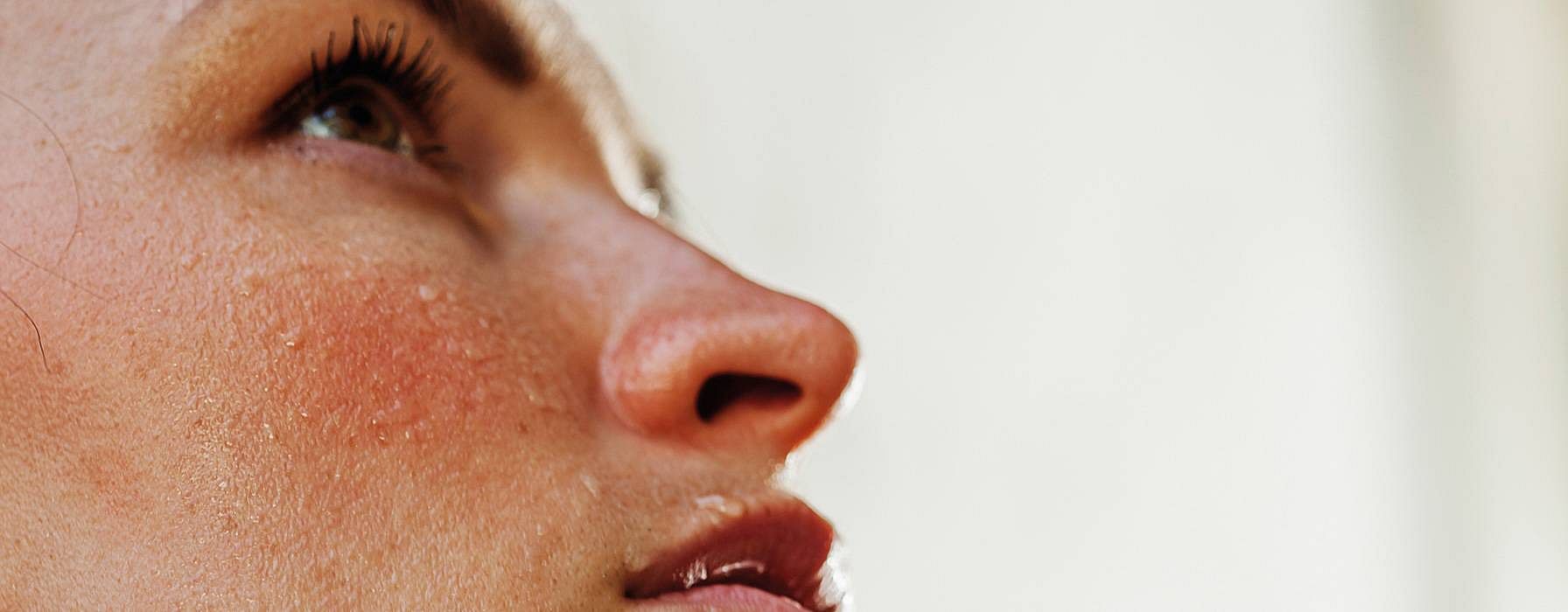 womans face closeup