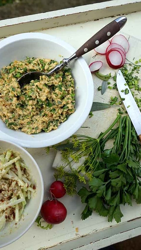 prepping the ingredients