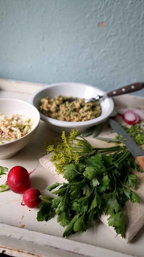 Springtime Burger ingredients