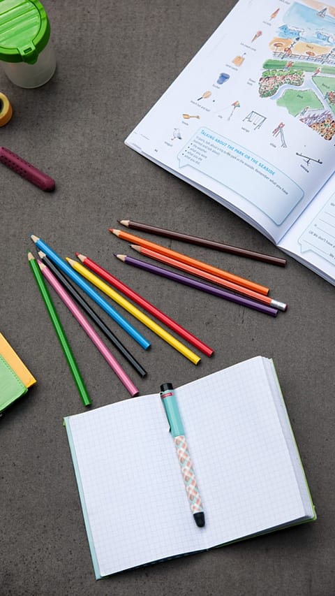 Homework on table