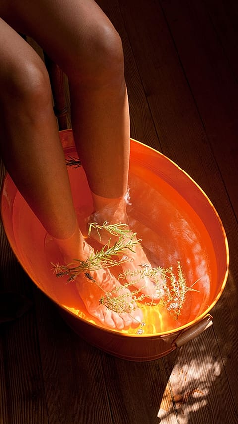 feet in footbath