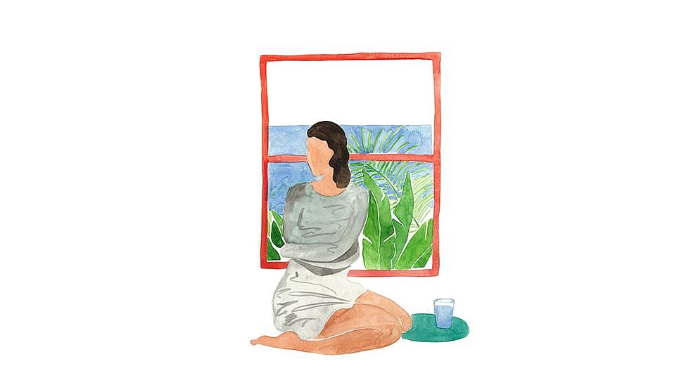 Women besides a window