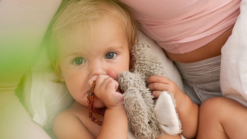 Baby with toy
